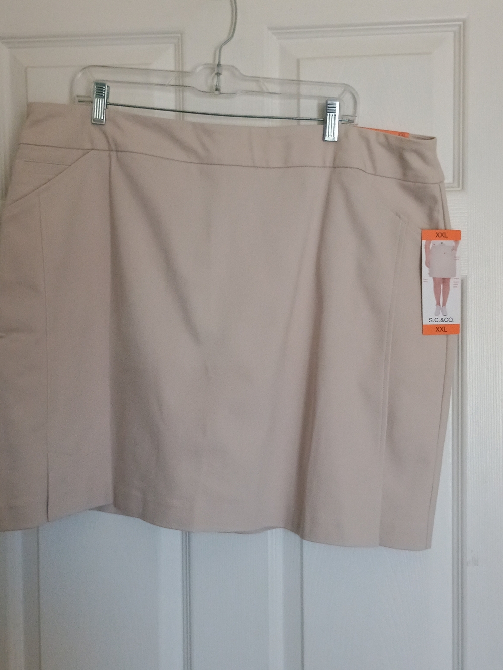 NWT S⋅C & Co. Women's Tummy Control Beige Straight Skort Size XXL